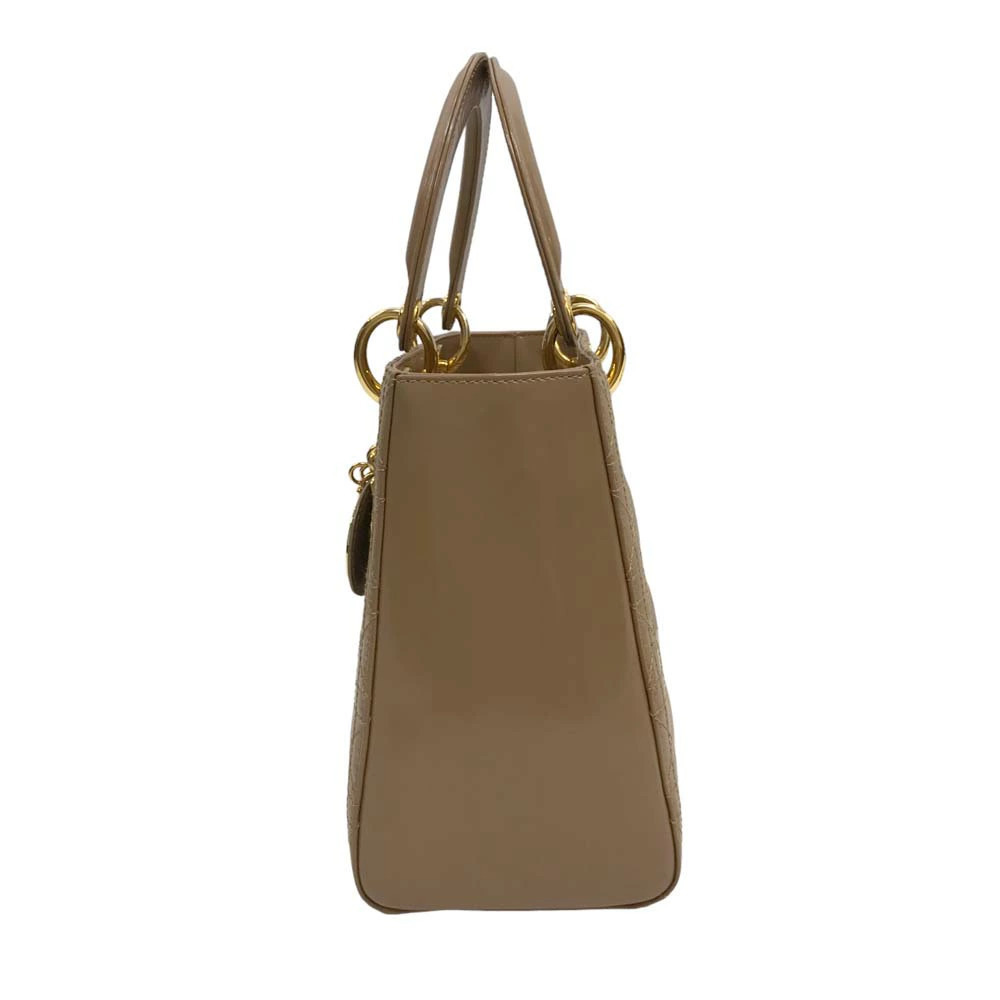 Christian Dior Lady Cannage Shoulder Bag Handbag Crossbody Brown Beige - Picture 5 of 10